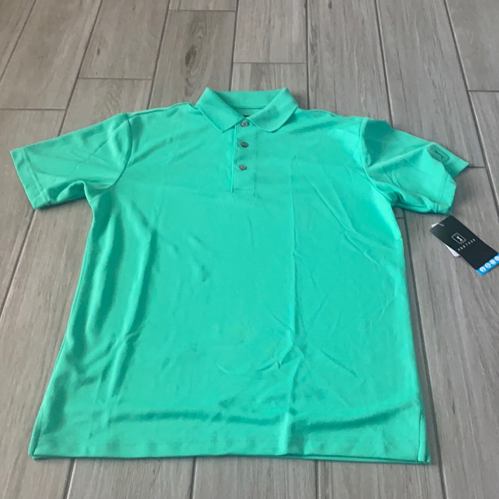 PGA Tour Airflux Golf Shirt (Color - Aqua Green)